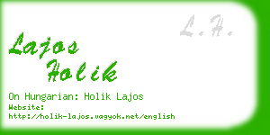 lajos holik business card